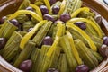 Moroccan tajine with cardoon, olives and lemon