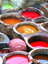 Moroccan tannery Royalty Free Stock Photo
