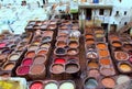 Moroccan tannery Royalty Free Stock Photo