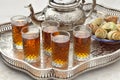 Moroccan tea with cookies Royalty Free Stock Photo