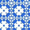 Blue Moroccan tile - seamless ornament.