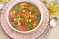 Moroccan tomato chickpea soup Royalty Free Stock Photo