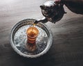 Moroccan traditional Tea table Royalty Free Stock Photo