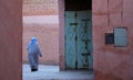 Moroccan woman in djellaba