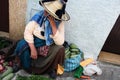 Moroccan Woman Selling Fruits and Vegetables at the Market