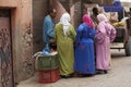 Moroccan women at a foodstall