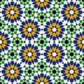 Moroccan zellige seamless Royalty Free Stock Photo
