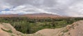 Morocco, Africa, Dades Valley, winding road, clay village, old town, ancient, travel, panoramic, view Royalty Free Stock Photo