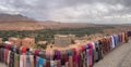 Morocco, Africa, Dades Valley, winding road, clay village, old town, ancient, travel, panoramic, view Royalty Free Stock Photo