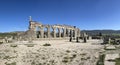 Morocco, Africa, the remains of the Roman basilica in Volubilis, the most famous Roman archaeological site in Morocco Royalty Free Stock Photo