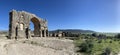 Morocco, Africa, the triumphal arch built by Marcus Aurelius Sebastianus in honor of Caracalla at Volubilis Royalty Free Stock Photo