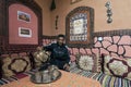 MOROCCO, AIT BENHADDOU, OCTOBER 20, 2021: Traditional architectural detail of a kasbah, Morocco, Africa Royalty Free Stock Photo