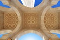 Morocco. Arcade and ceiling of Hassan II Mosque in Casablanca Royalty Free Stock Photo