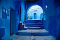 Morocco is the blue city of Chefchaouen, endless streets painted in blue color. Lots of flowers and Souvenirs in the beautiful