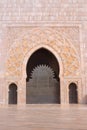 Morocco, Casablanca. Hassan II Mosque, architectural detail - arabesque arch.