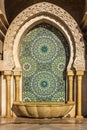 Morocco, Casablanca mosque Hassan II decoration washstand