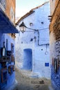 Morocco, Chefchaouen , street of the old town . Medina . Royalty Free Stock Photo