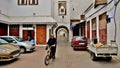 The Morocco city scapes and architectural details, the arches and woman Royalty Free Stock Photo