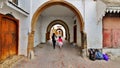 The Morocco city scapes and architectural details, the arches and woman Royalty Free Stock Photo