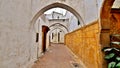 The Morocco city scapes and architectural details, the arches and woman Royalty Free Stock Photo