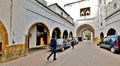 The Morocco city scapes and architectural details, the arches and woman Royalty Free Stock Photo