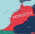 Morocco country detailed editable map