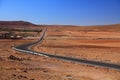 Morocco desert road Royalty Free Stock Photo