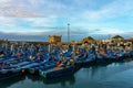 Morocco. Essaouira. Typical blue fishing boats