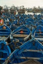 Morocco. Essaouira. Typical blue fishing boats