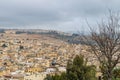 Morocco, Fes - aerial view of the city and medina of Fez, including details. Royalty Free Stock Photo