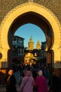 Morocco. Fez. The Bab Boujloud gate built in the 12th century Royalty Free Stock Photo