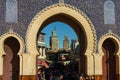 Morocco. Fez. The Bab Boujloud gate built in the 12th century Royalty Free Stock Photo