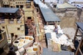 Morocco Fez. Tannery Sidi Moussa in the Medina