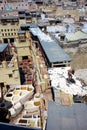 Morocco Fez. Tannery Sidi Moussa in the Medina