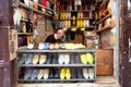 Morocco Fez. Traditional moroccan babouches shoes