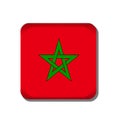 Morocco flag button icon isolated on white background