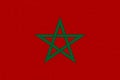 Morocco flag painted on paper