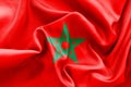 Morocco Flag Rippled Effect Illustration