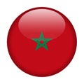 Morocco Flag Vector Round Icon Royalty Free Stock Photo