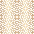 Morocco gold seamless pattern. Repeating golden marocco grid. Arabic background. Repeated simple moroccan mosaic motive. Islamic Royalty Free Stock Photo