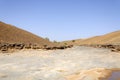 Morocco, Hamada du Draa, stone river Royalty Free Stock Photo