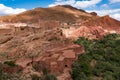 Morocco, Kasbah in the Dades Valley also known as Valley of the Roses. Dades River Royalty Free Stock Photo