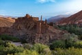 Morocco, Kasbah in the Dades Valley also known as Valley of the Roses. Dades River