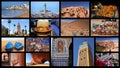 Morocco landmarks postcard Royalty Free Stock Photo