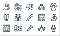 morocco line icons. linear set. quality vector line set such as pottery, rhaita, hammam, teapot, carpet, tunic, fes, chop,