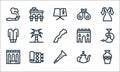 morocco line icons. linear set. quality vector line set such as pottery, rhaita, hammam, teapot, carpet, tunic, fes, chop,