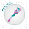 Morocco map design. Royalty Free Stock Photo