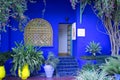 Morocco, Marrakech, Jardin Majorelle, a beautiful blue house