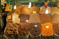 Morocco Marrakesh. Dried fruit stall Royalty Free Stock Photo