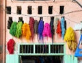 Morocco Marrakesh. Dyers souk Royalty Free Stock Photo